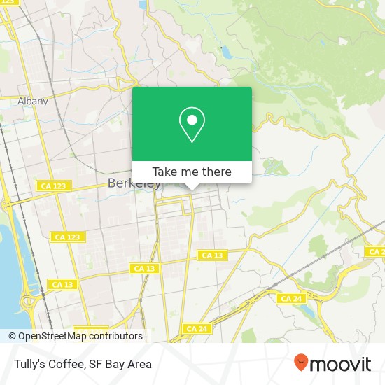 Mapa de Tully's Coffee, Berkeley, CA 94720