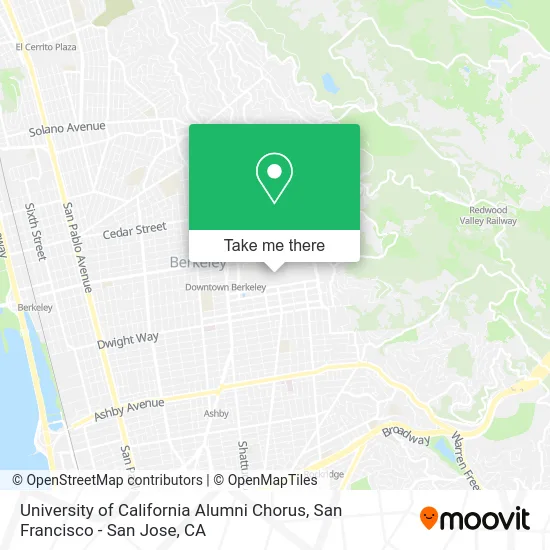 University of California Alumni Chorus map