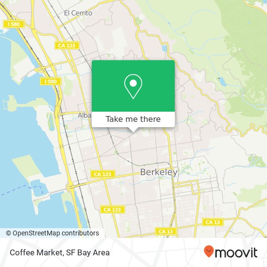 Mapa de Coffee Market, 1578 Hopkins St Berkeley, CA 94707