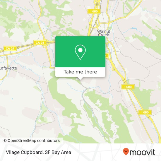 Mapa de Vilage Cupboard, 1842 Tice Valley Blvd Walnut Creek, CA 94595