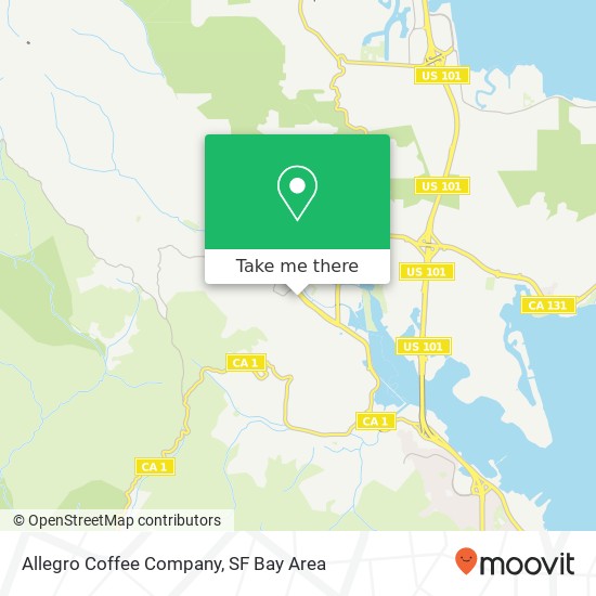 Mapa de Allegro Coffee Company, 414 Miller Ave Mill Valley, CA 94941