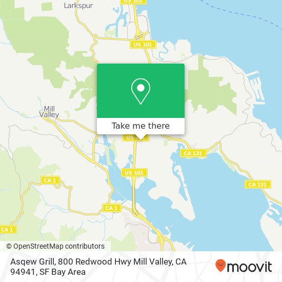 Asqew Grill, 800 Redwood Hwy Mill Valley, CA 94941 map