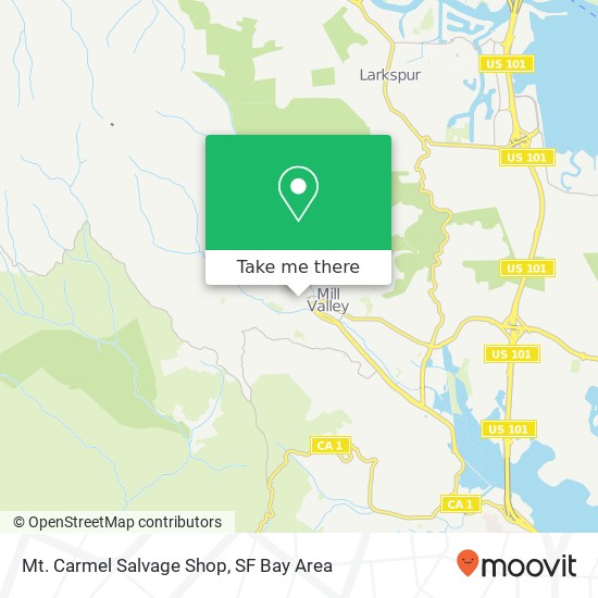 Mapa de Mt. Carmel Salvage Shop, 45 Lovell Ave Mill Valley, CA 94941