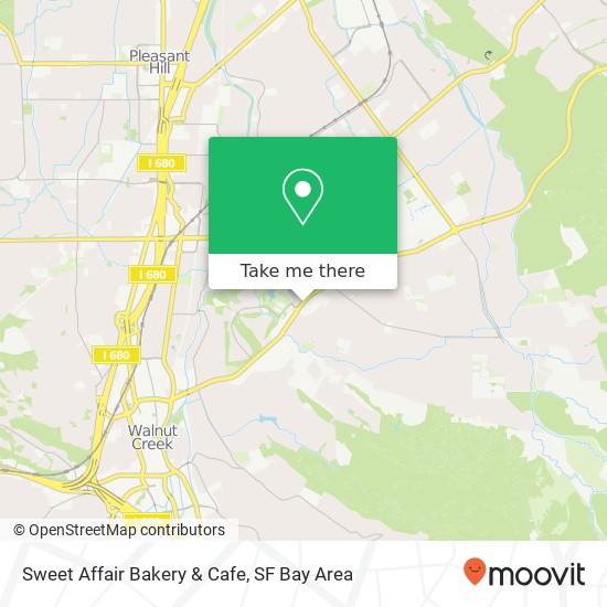 Mapa de Sweet Affair Bakery & Cafe, 1815 Ygnacio Valley Rd Walnut Creek, CA 94598