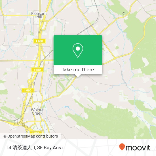 Mapa de T4 清茶達人 T, 1815 Ygnacio Valley Rd Walnut Creek, CA 94598