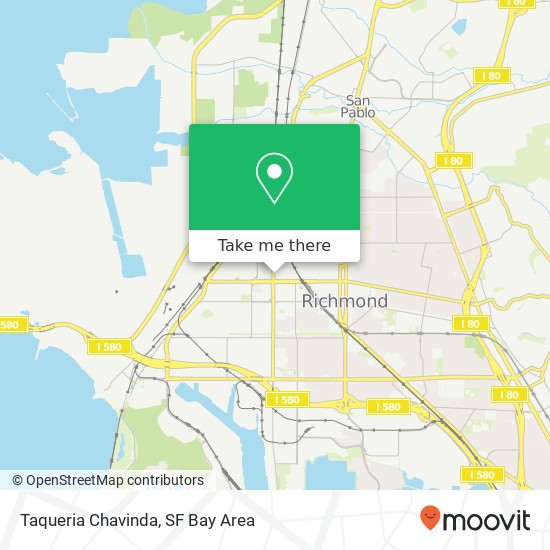 Mapa de Taqueria Chavinda, 544 Harbour Way Richmond, CA 94801