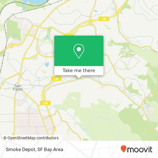 Mapa de Smoke Depot, 4100 San Pablo Dam Rd El Sobrante, CA 94803