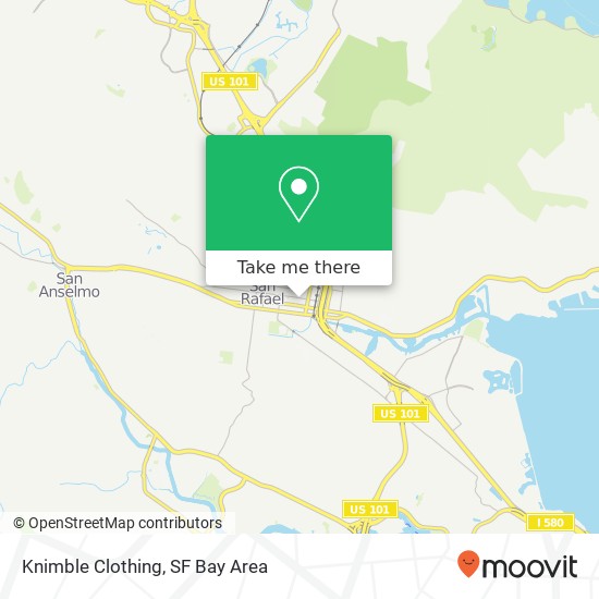 Mapa de Knimble Clothing, 851 4th St San Rafael, CA 94901