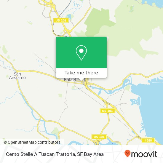 Mapa de Cento Stelle A Tuscan Trattoria, 901 Lincoln Ave San Rafael, CA 94901