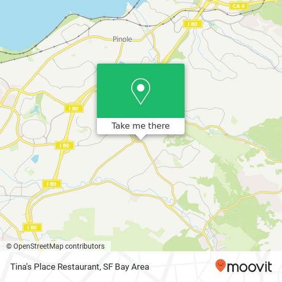 Mapa de Tina's Place Restaurant, 4241 Valley View Rd El Sobrante, CA 94803