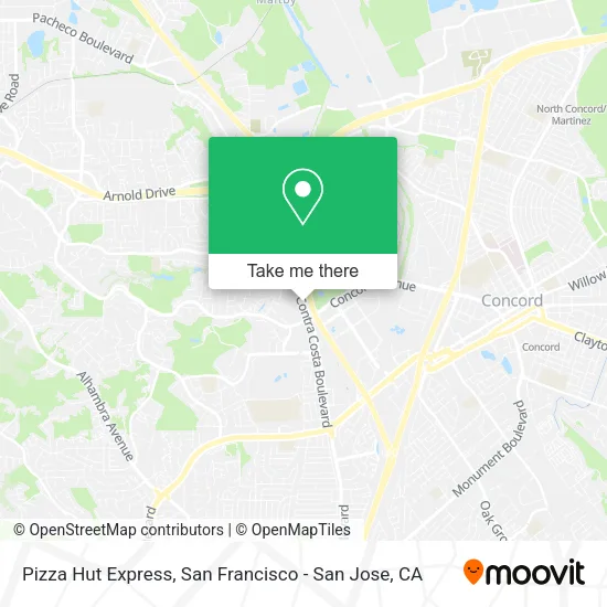 Mapa de Pizza Hut Express