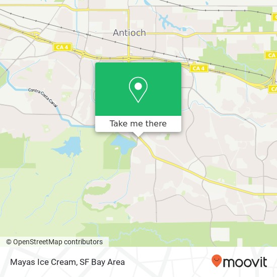 Mapa de Mayas Ice Cream, 4609 Golf Course Rd Antioch, CA 94531