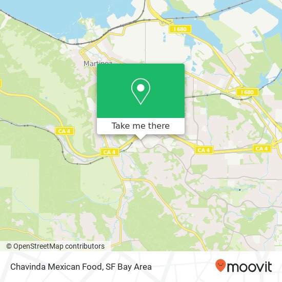 Mapa de Chavinda Mexican Food, 514 Center Ave Martinez, CA 94553