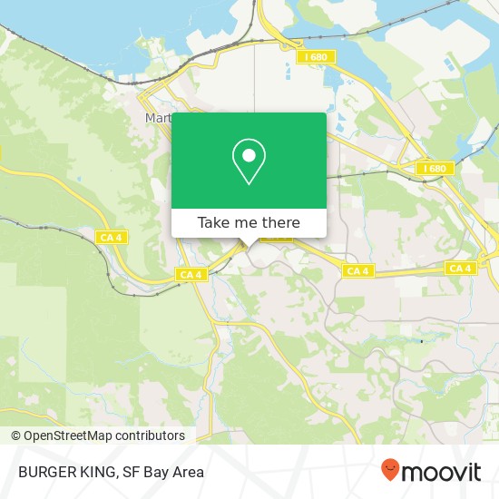 Mapa de BURGER KING, 7 Muir Rd Martinez, CA 94553