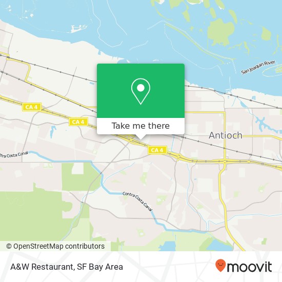 Mapa de A&W Restaurant, 2410 Mahogany Way Antioch, CA 94509