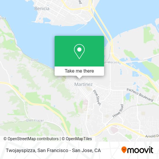 Twojayspizza map