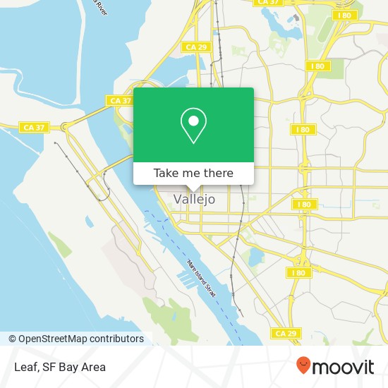 Mapa de Leaf, 925 Marin St Vallejo, CA 94590