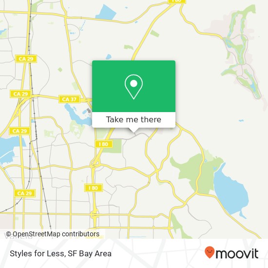 Mapa de Styles for Less, 137 Plaza Dr Vallejo, CA 94591