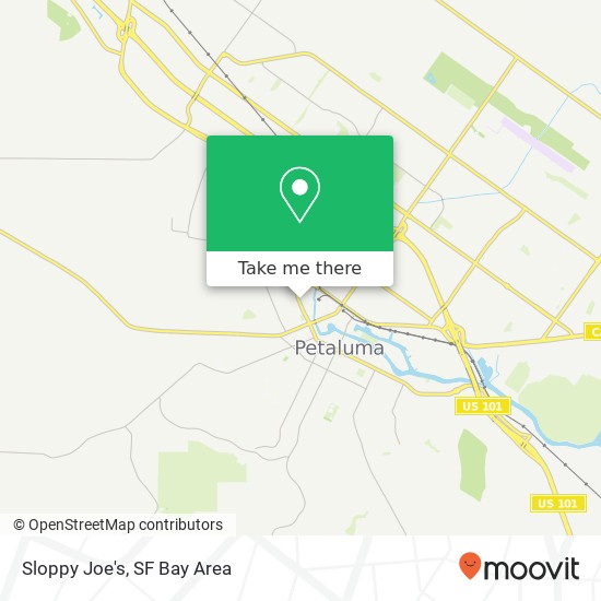 Mapa de Sloppy Joe's, 356 Petaluma Blvd N Petaluma, CA 94952