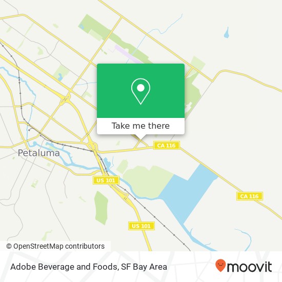 Mapa de Adobe Beverage and Foods, 1410 S McDowell Blvd Petaluma, CA 94954