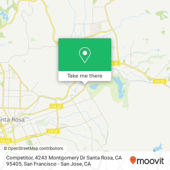Mapa de Competitor, 4243 Montgomery Dr Santa Rosa, CA 95405