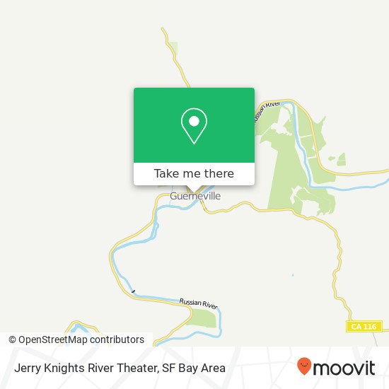 Mapa de Jerry Knights River Theater, 16135 Main St Guerneville, CA 95446