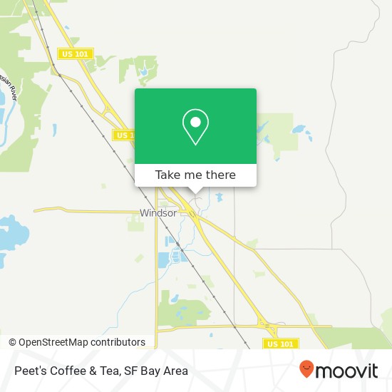 Mapa de Peet's Coffee & Tea, 9028 Brooks Rd S Windsor, CA 95492