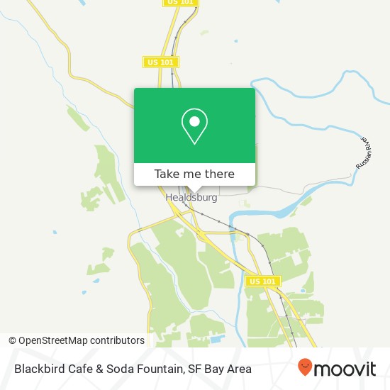 Blackbird Cafe & Soda Fountain, 312 Center St Healdsburg, CA 95448 map