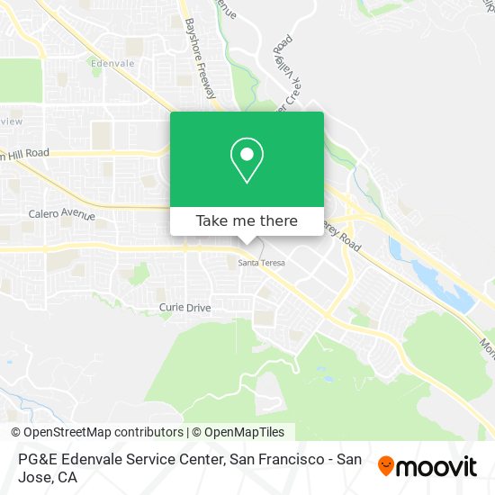 Mapa de PG&E Edenvale Service Center