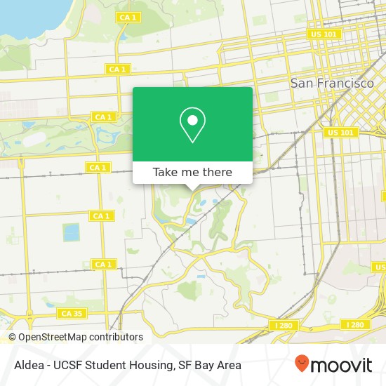 Aldea - UCSF Student Housing map