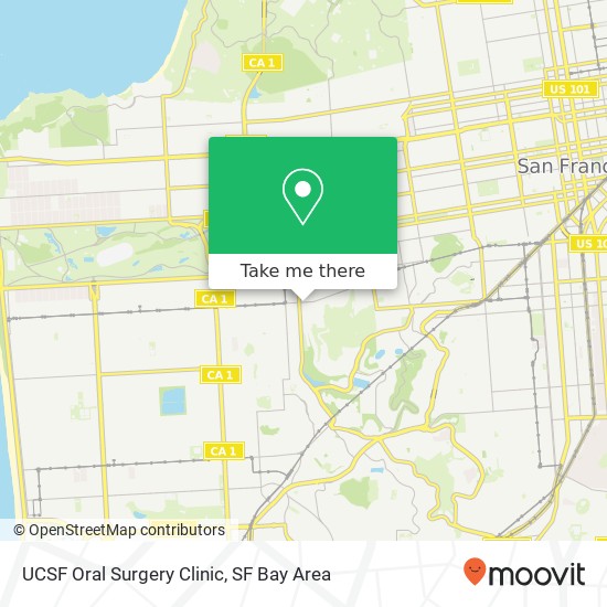 Mapa de UCSF Oral Surgery Clinic