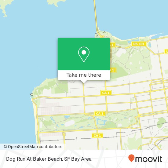 Mapa de Dog Run At Baker Beach