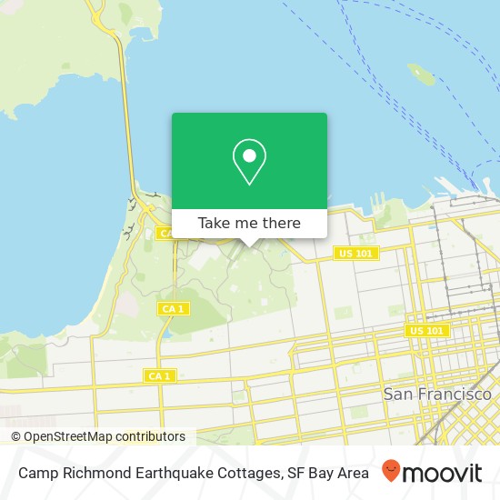 Camp Richmond Earthquake Cottages map