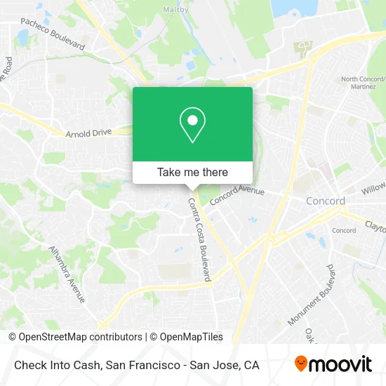 Check Into Cash map