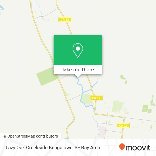 Lazy Oak Creekside Bungalows map