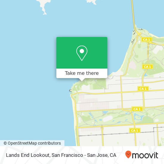 Lands End Lookout map