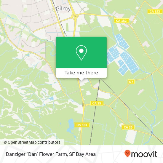 Mapa de Danziger "Dan" Flower Farm