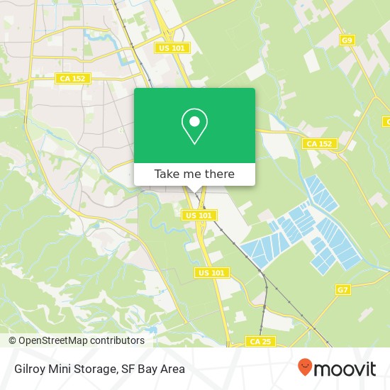 Mapa de Gilroy Mini Storage