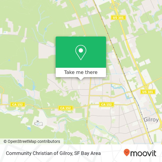 Community Christian of Gilroy map