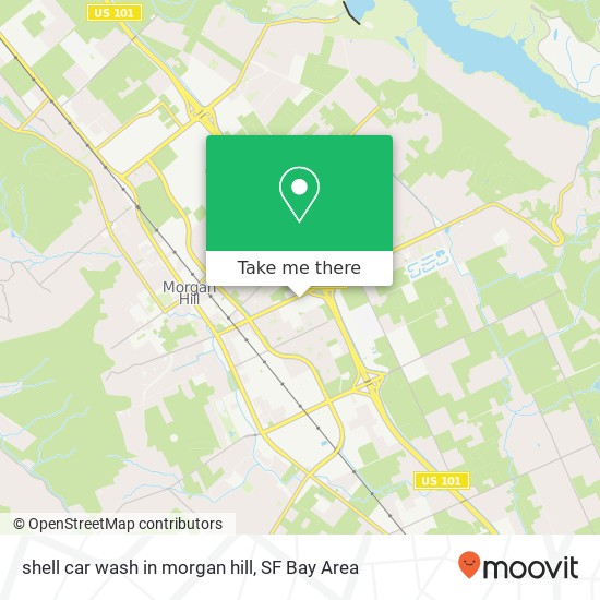 Mapa de shell car wash in morgan hill