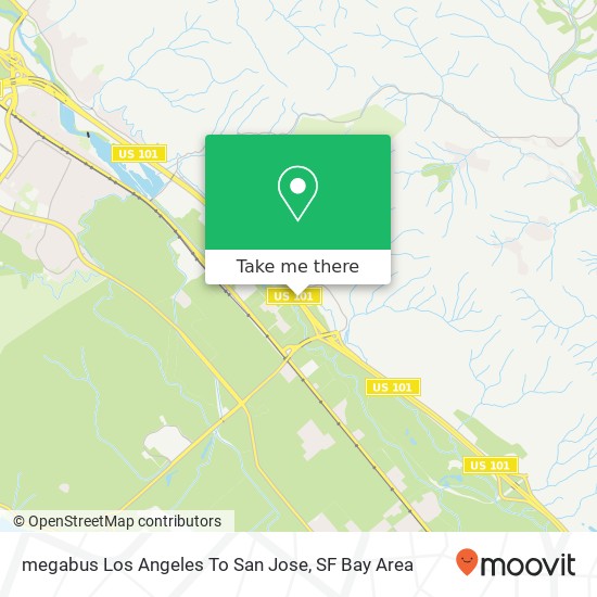 megabus Los Angeles To San Jose map