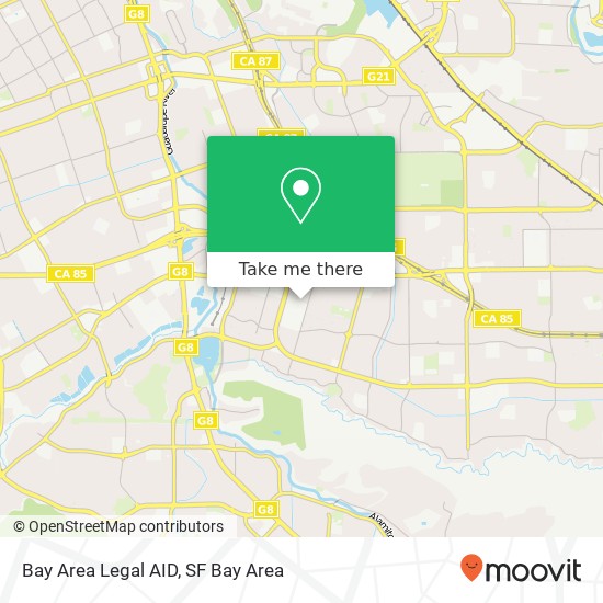 Mapa de Bay Area Legal AID