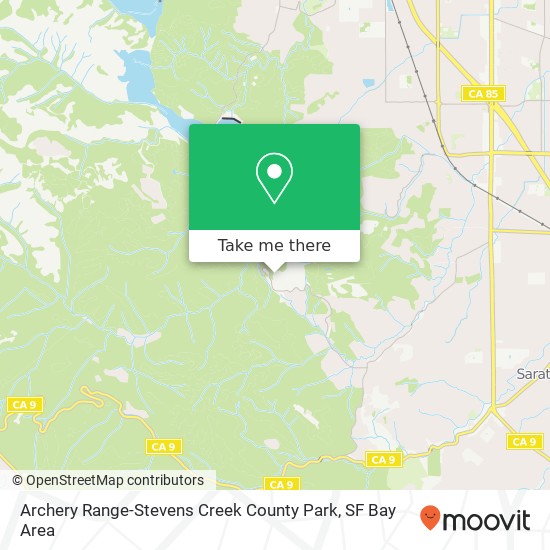 Mapa de Archery Range-Stevens Creek County Park
