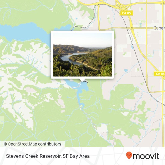 Stevens Creek Reservoir map