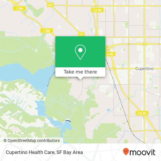 Cupertino Health Care map