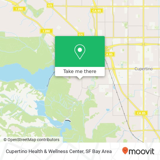 Mapa de Cupertino Health & Wellness Center