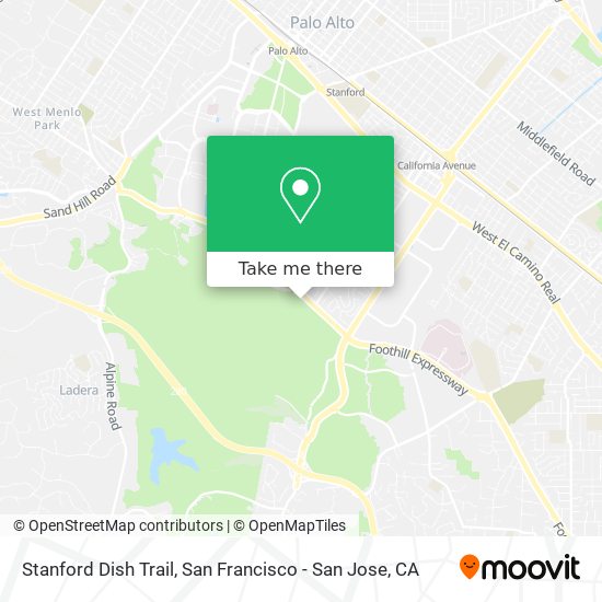 Stanford Dish Trail map