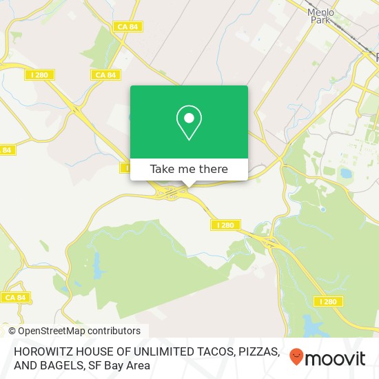 HOROWITZ HOUSE OF UNLIMITED TACOS, PIZZAS, AND BAGELS map