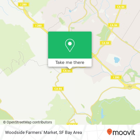 Woodside Farmers' Market map