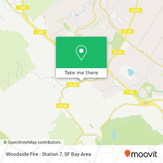 Mapa de Woodside Fire - Station 7